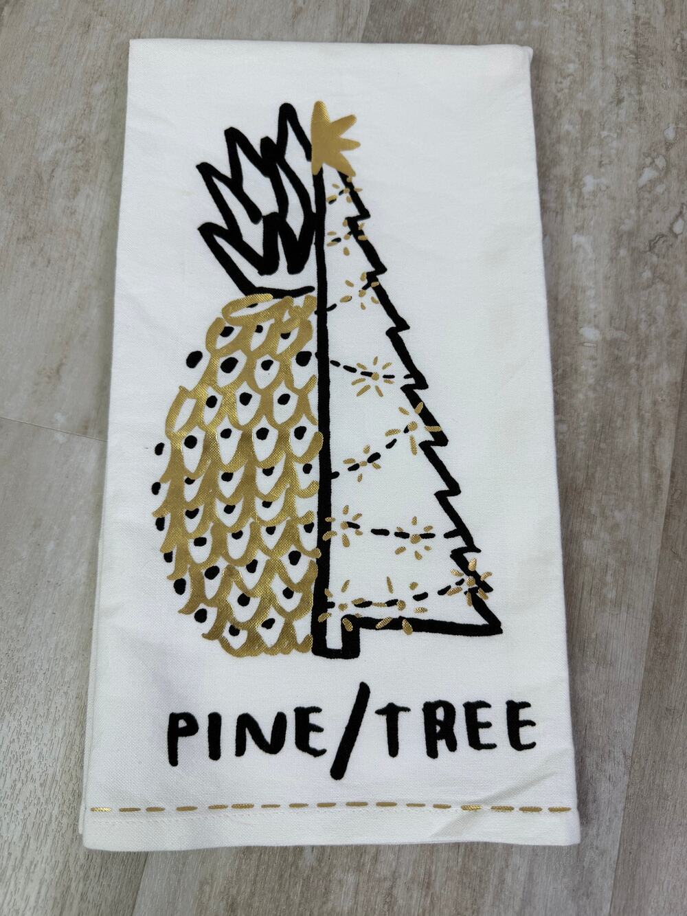 Anthropologie Pine Tree Christmas Tea Towel